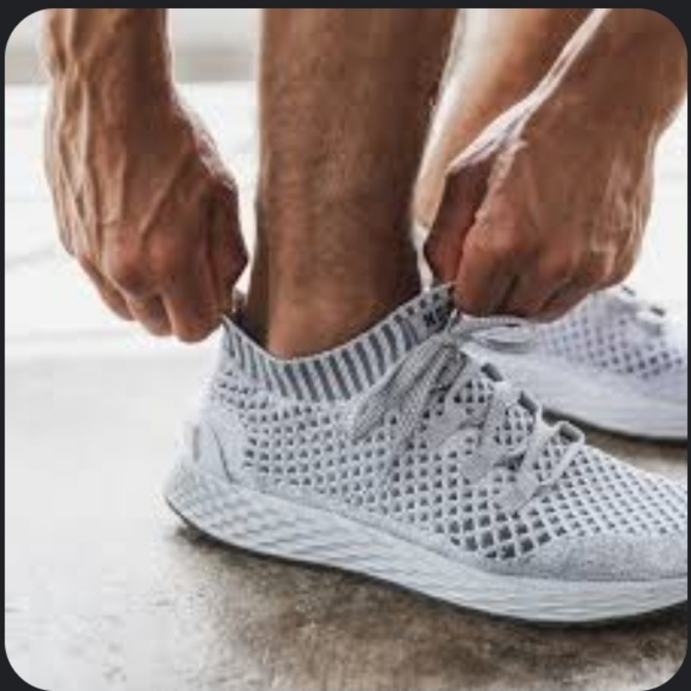 Nobull Cool Gray Knit Runner Sneakers Mens Size 12.5